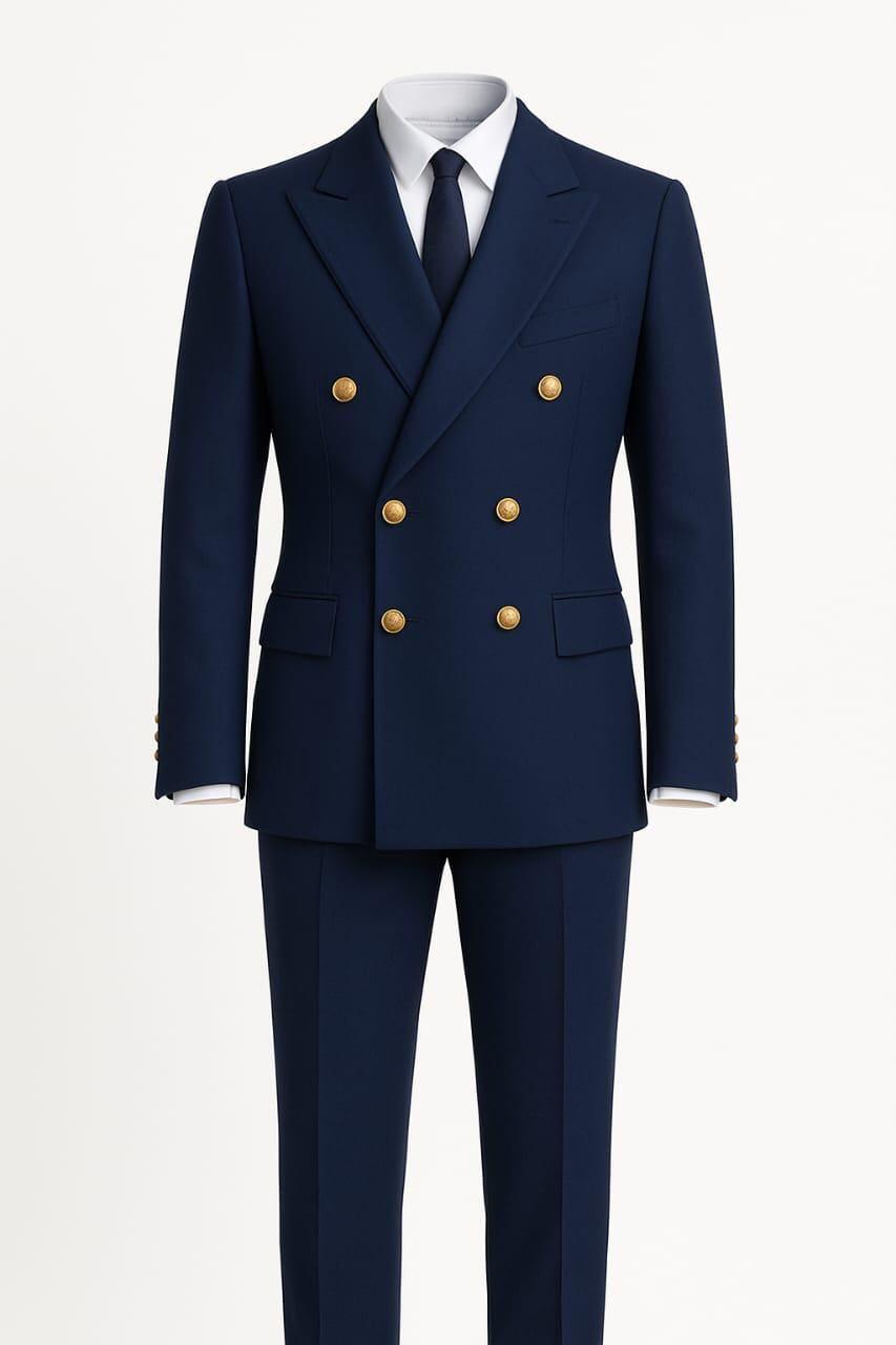 Men’s Black Double-Breasted suit